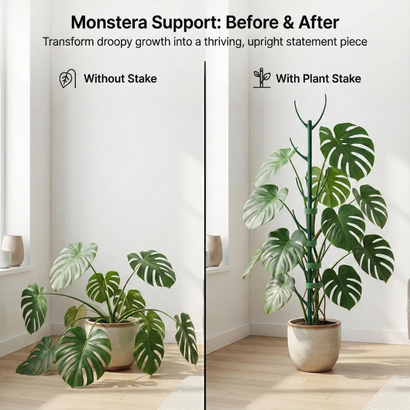 Plant Support Stake - Supporti per Piante Monstera, 5 Teli