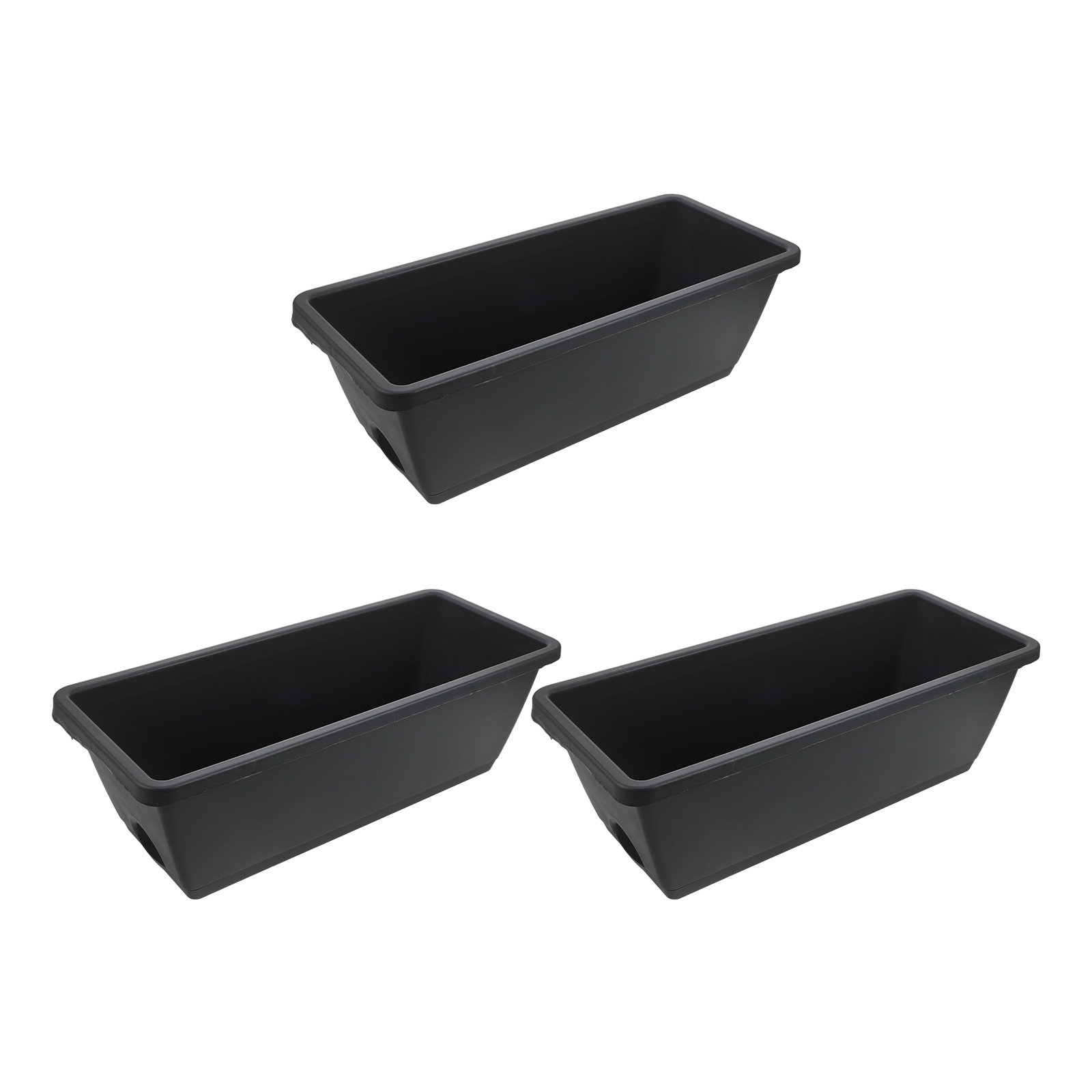Succulent Set - Set di 3 fioriere rettangolari in